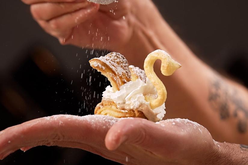 Milk Tart Choux Swan